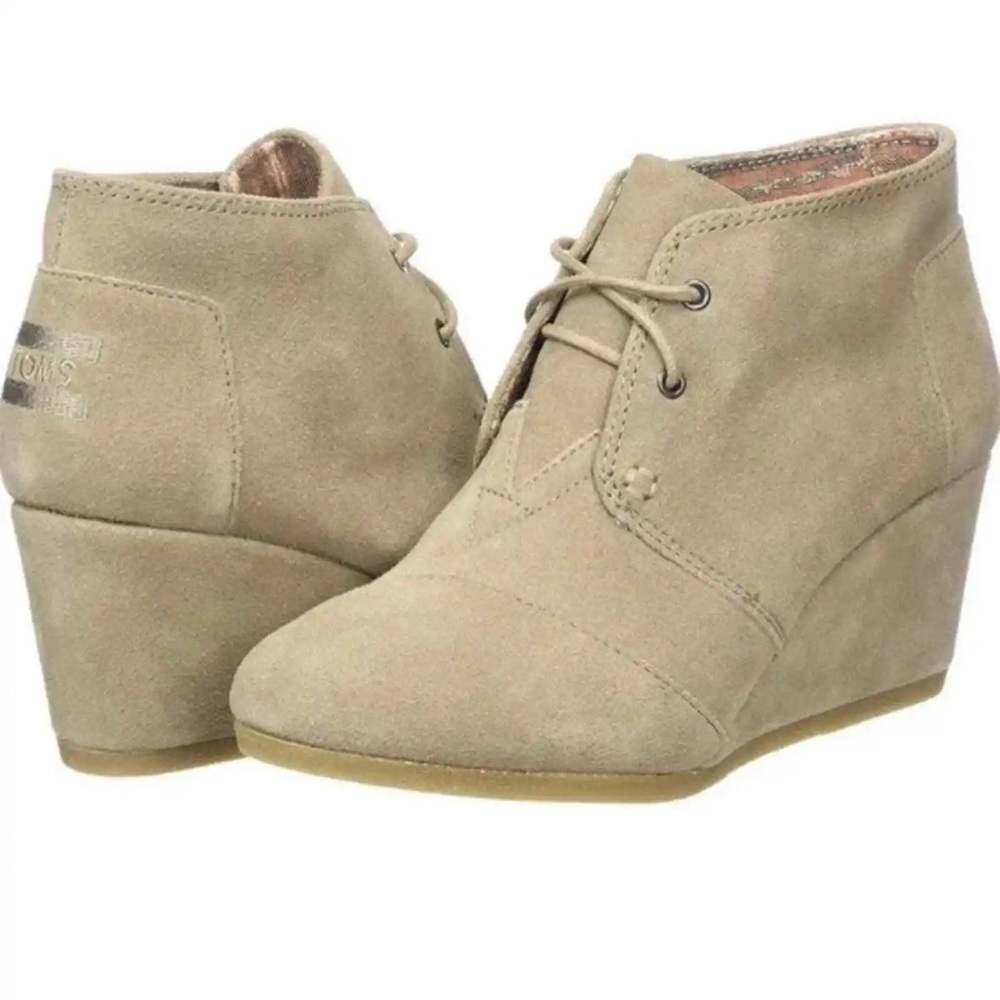 Toms Desert Wedge Ankle Booties Women’s Size 8.5